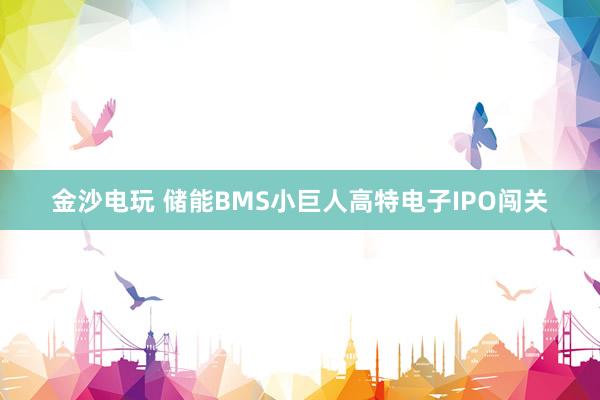 金沙電玩 儲能BMS小巨人高特電子IPO闖關