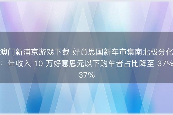 澳門新浦京游戲下載 好意思國(guó)新車市集南北極分化：年收入 10 萬好意思元以下購(gòu)車者占比降至 37%